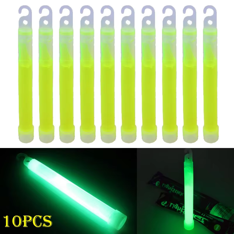 Outdoor Lighting Effects - 1-20개입 후크가 있는 6인치 야광봉, 하이킹,