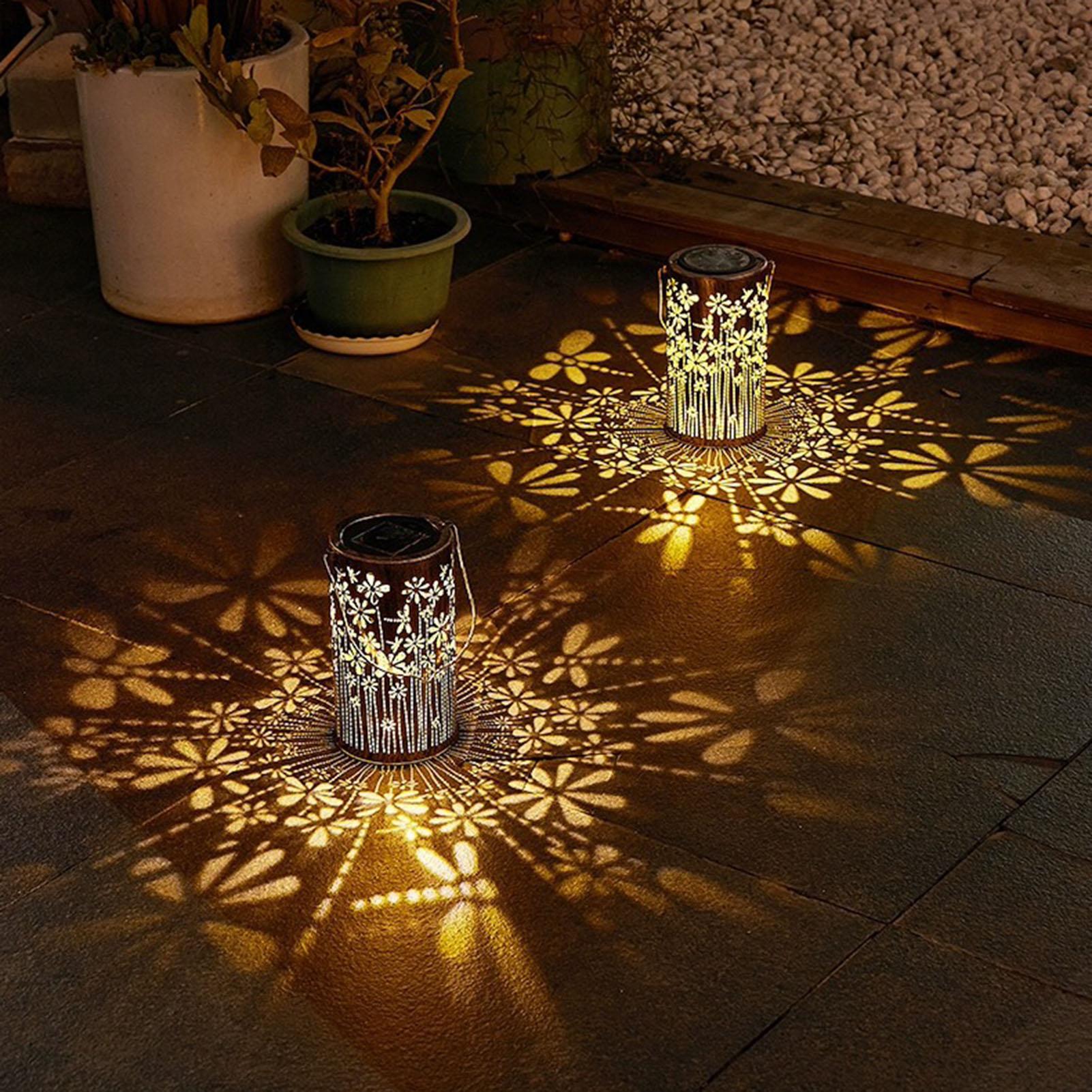 태양열 걸이형 랜턴 방수 꽃 램프 장식용 태양광 조명  - Outdoor Lighting And Landscape 리뷰 및 가격