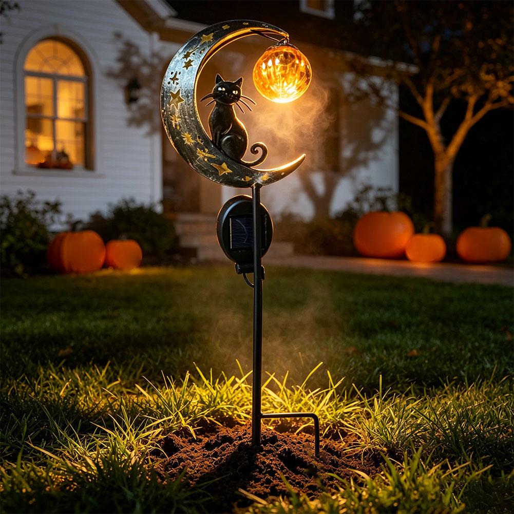 할로윈 야외 정원 장식용 스탠드 조명, 녹 방지 금속  - Outdoor Lighting Black 리뷰 및 가격
