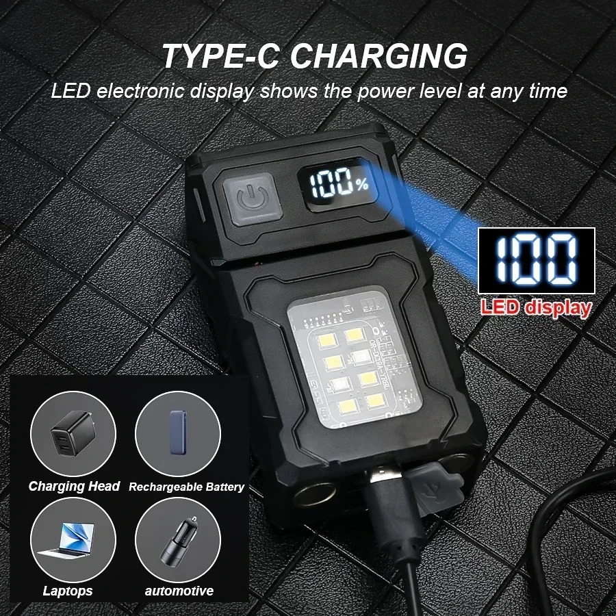 미니 USB 충전식 LED 손전등 테일 마그넷 COB  - Outdoor Lighting Black 리뷰 및 가격