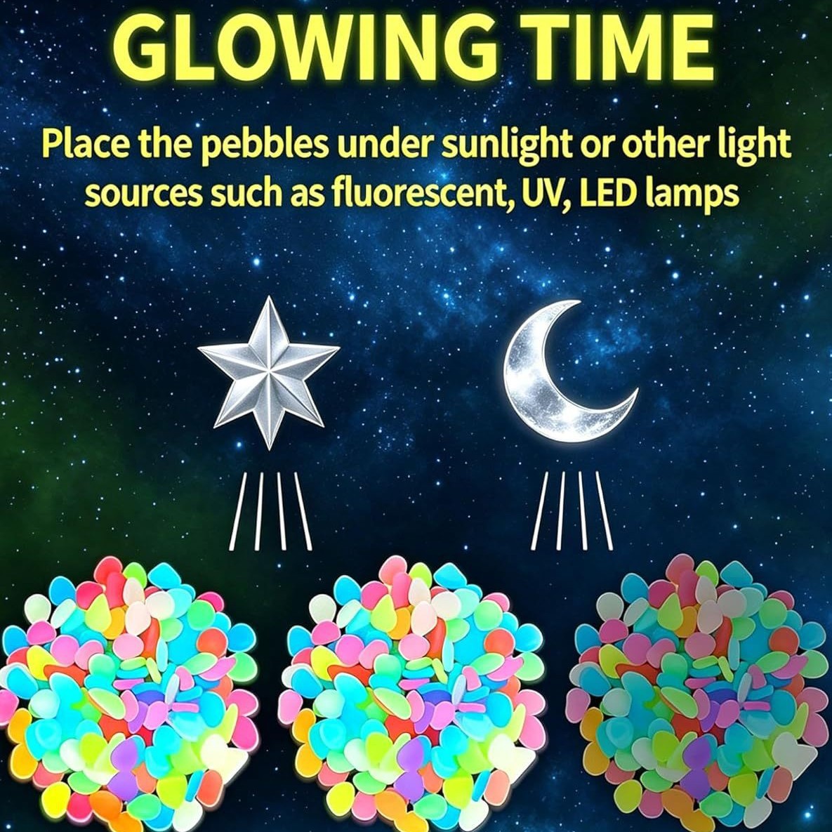 다채로운 야광 조약돌 정원석, 야외 정원 통로, 어항, - Outdoor Lighting Pathway 리뷰 및 가격