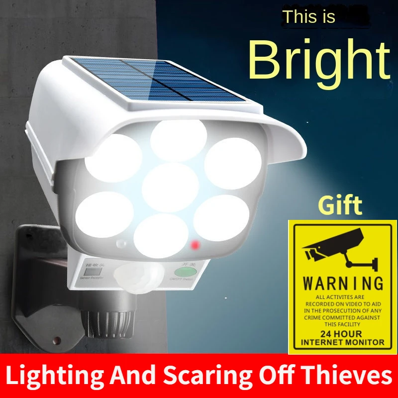 야외 태양 빛 모션 센서 보안 더미 카메라 무선 홍수  - Outdoor Lighting Wireless 리뷰 및 가격