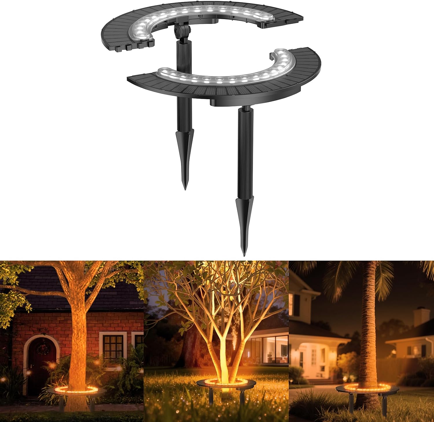 태양광 야자수 조명 무선 조경용 따뜻한 백색 트리 링  - Outdoor Lighting Wireless 리뷰 및 가격