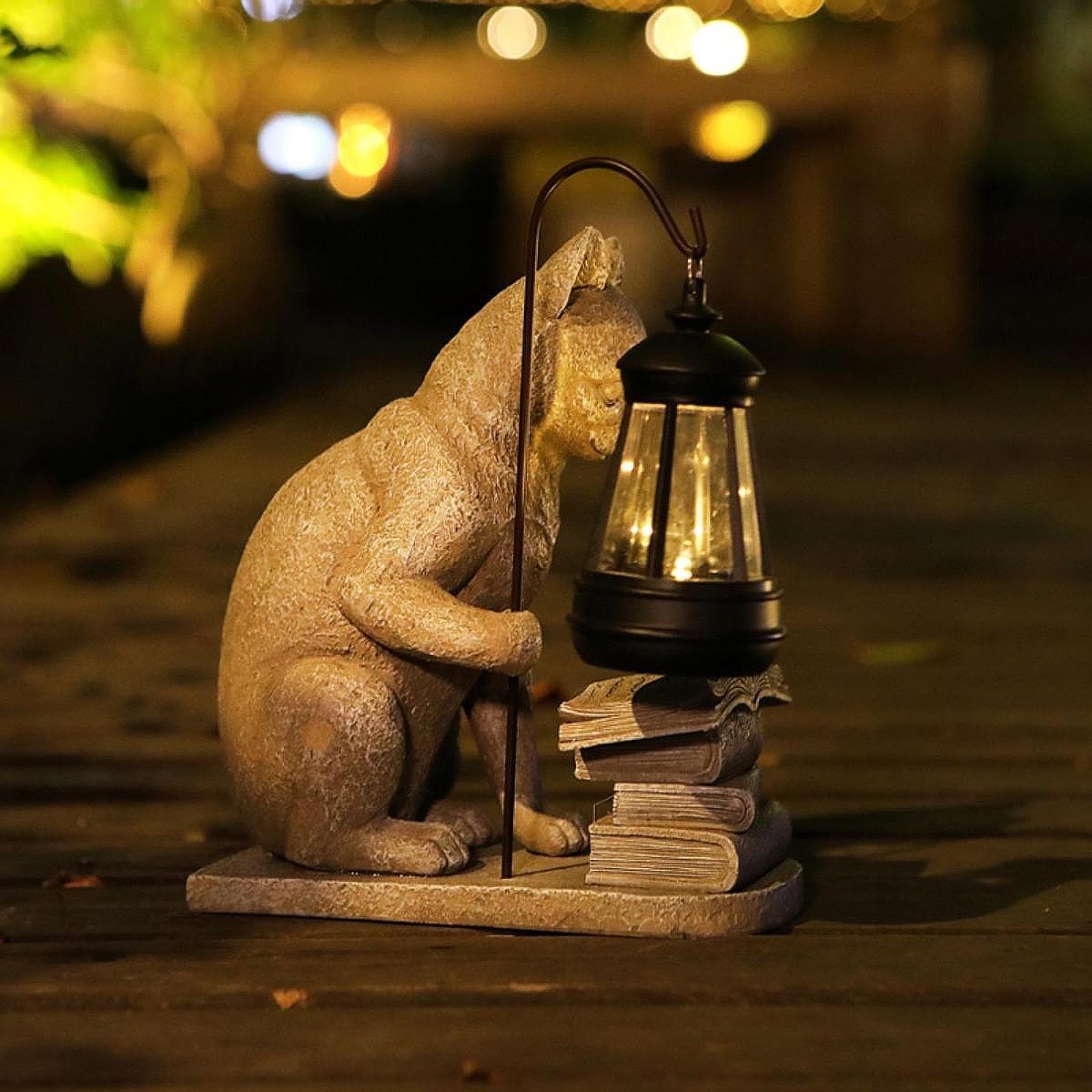 고양이 태양광 정원 미니 조각상 태양광 램프 라이트 레 - Outdoor Lighting Pathway 리뷰 및 가격