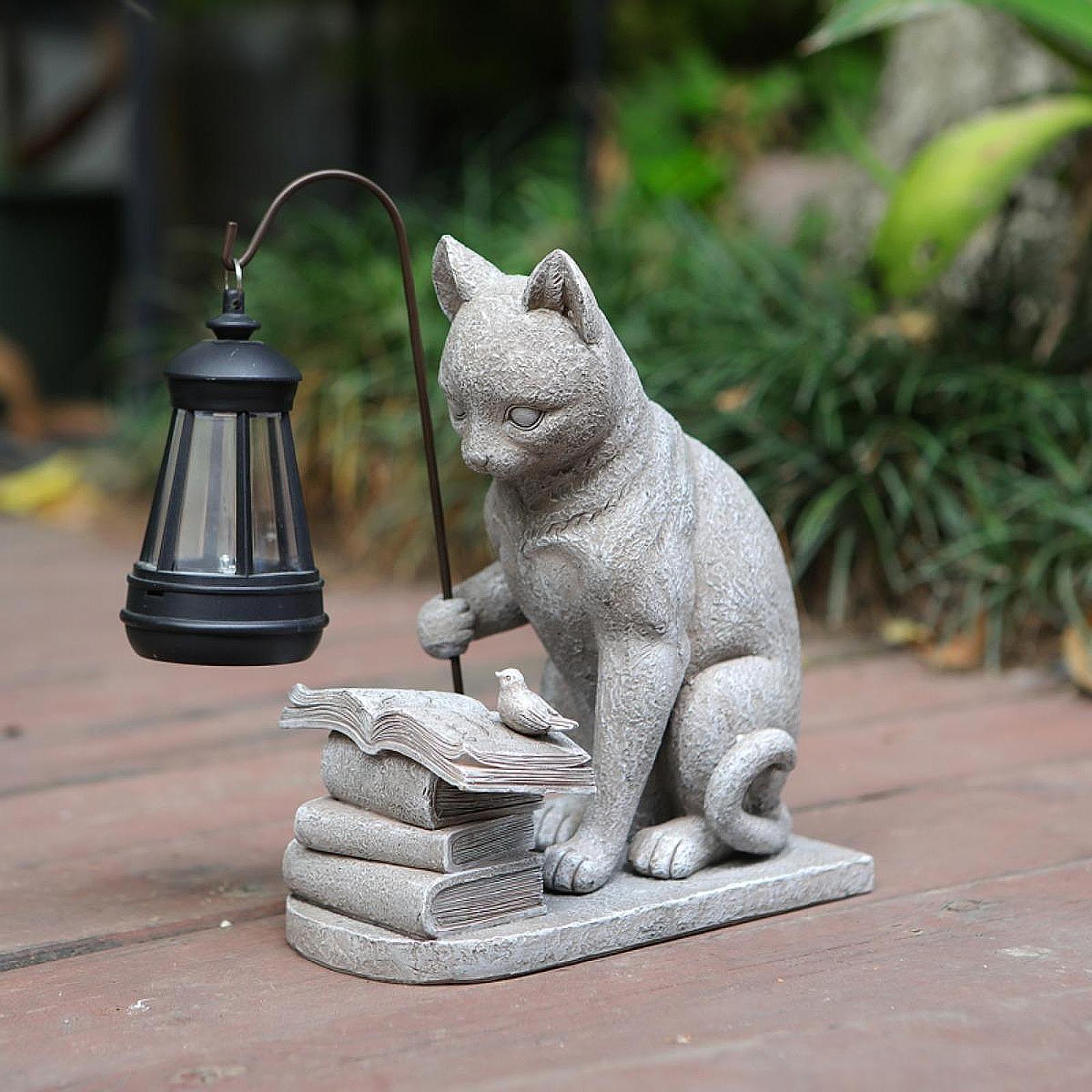 고양이 태양광 정원 미니 조각상 태양광 램프 라이트 레 - Outdoor Lighting Pathway 리뷰 및 가격
