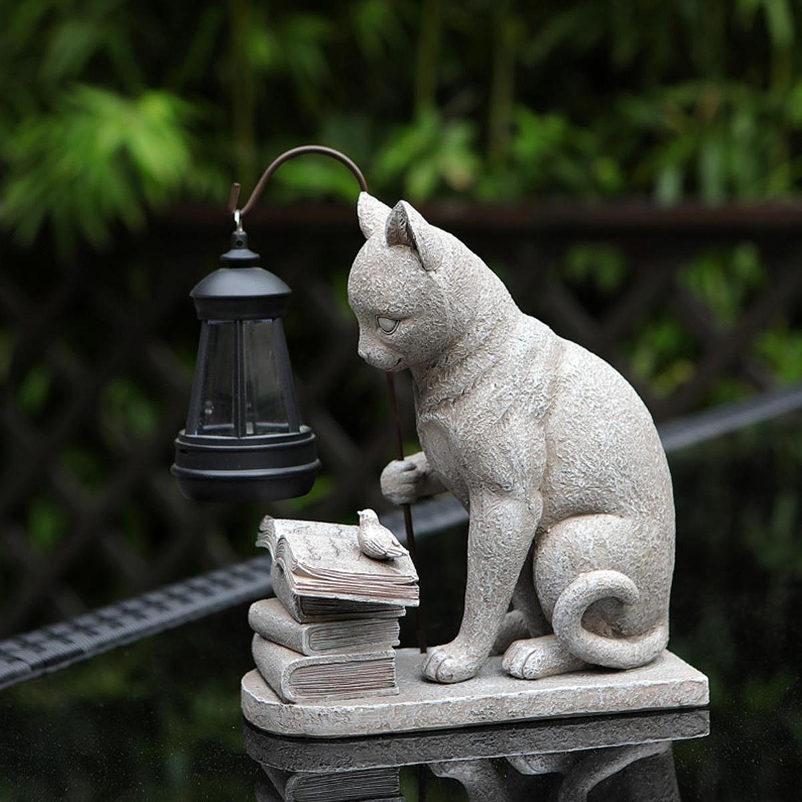 고양이 태양광 정원 미니 조각상 태양광 램프 라이트 레 - Outdoor Lighting Pathway 리뷰 및 가격