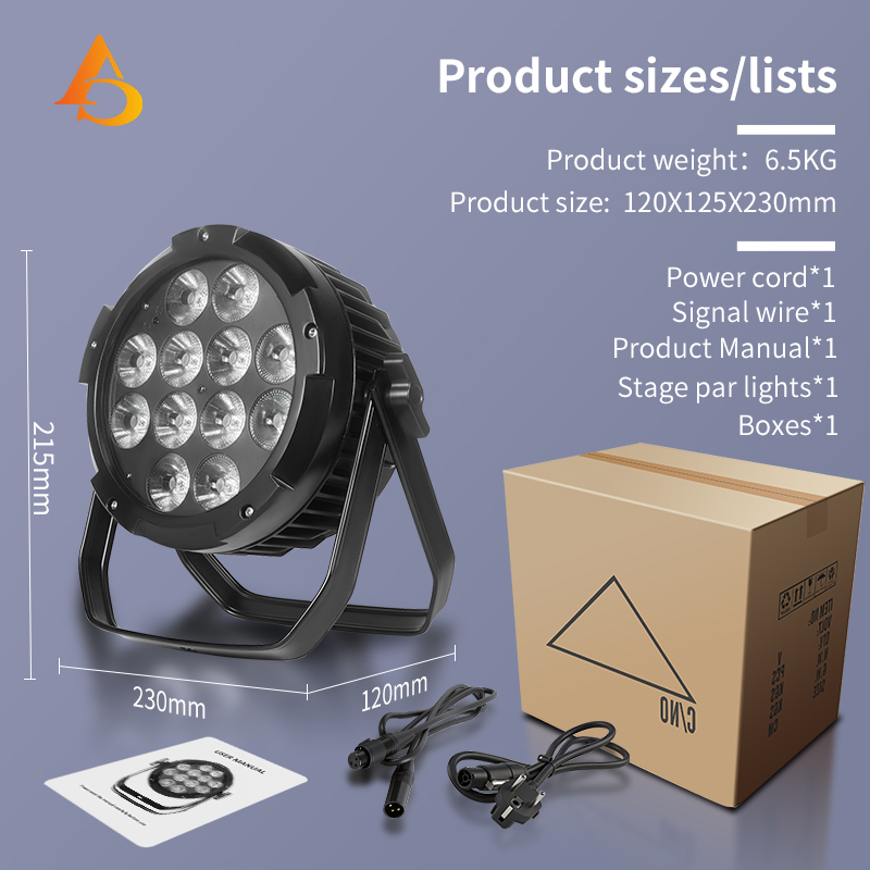 IP65 방수 12X18W 6in1 배터리 LED 플랫 - Outdoor Lighting Wireless 리뷰 및 가격