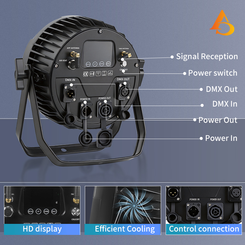IP65 방수 12X18W 6in1 배터리 LED 플랫 - Outdoor Lighting Wireless 리뷰 및 가격