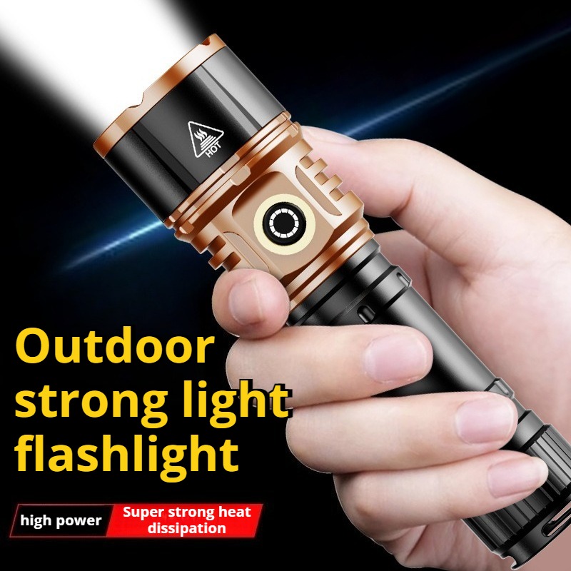 강력한 조명 고출력 LED 손전등 타입-C 충전 방수  - Outdoor Lighting Waterproof 리뷰 및 가격
