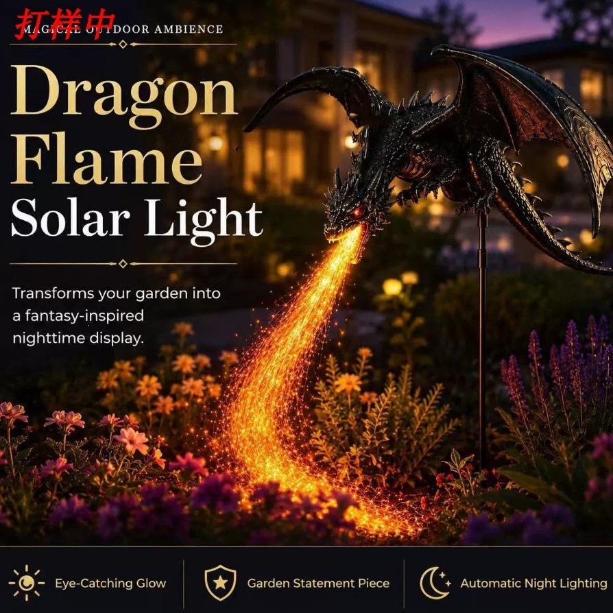 태양광 드래곤 정원 조명, 태양열로 작동하는 드래곤 모 - Outdoor Lighting Pathway 리뷰 및 가격