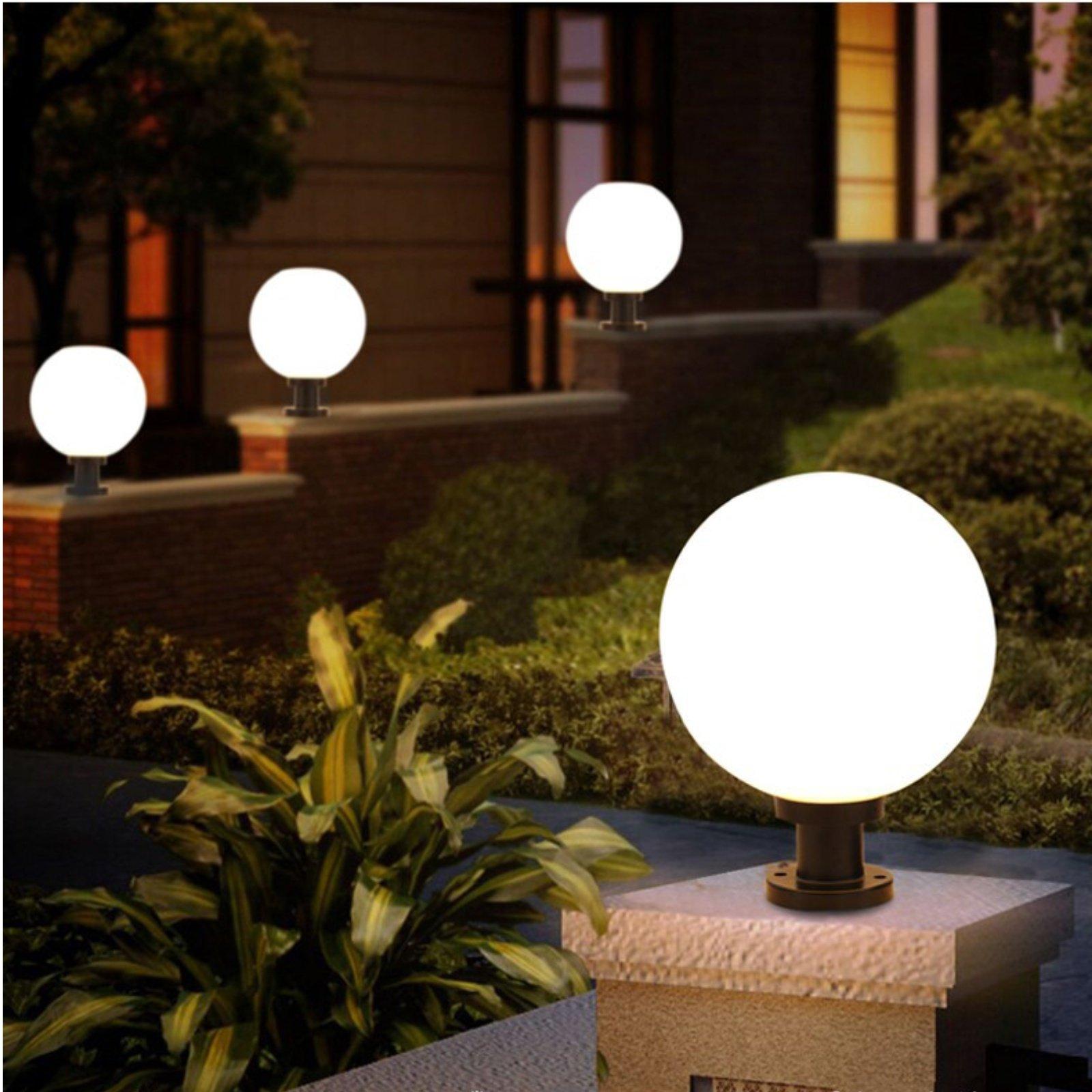 황혼부터 새벽까지 야외 조명 램프 구형 태양광 기둥 램 - Outdoor Lighting Waterproof 리뷰 및 가격